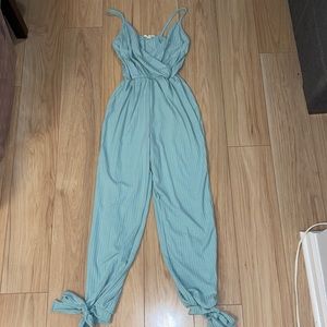 Mint Green Romper with Ankle Ties